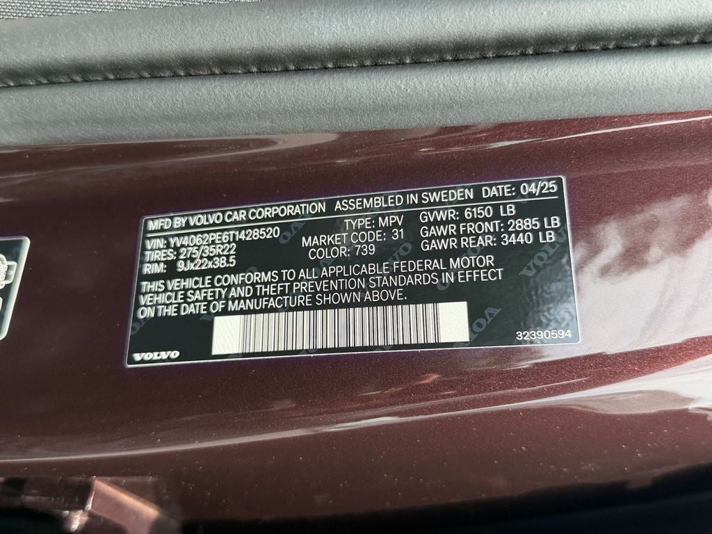 2026 Volvo XC90 B6 Plus 7-Seater Volvo Certified
