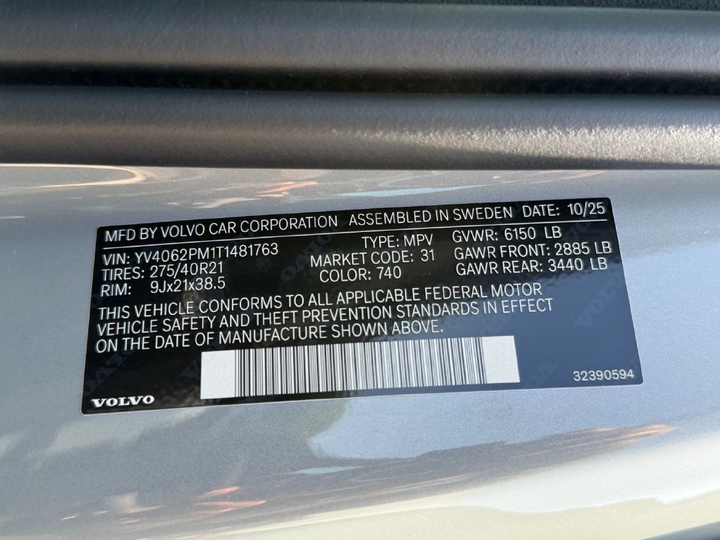 2026 Volvo XC90 B6 Ultra Volvo Certified