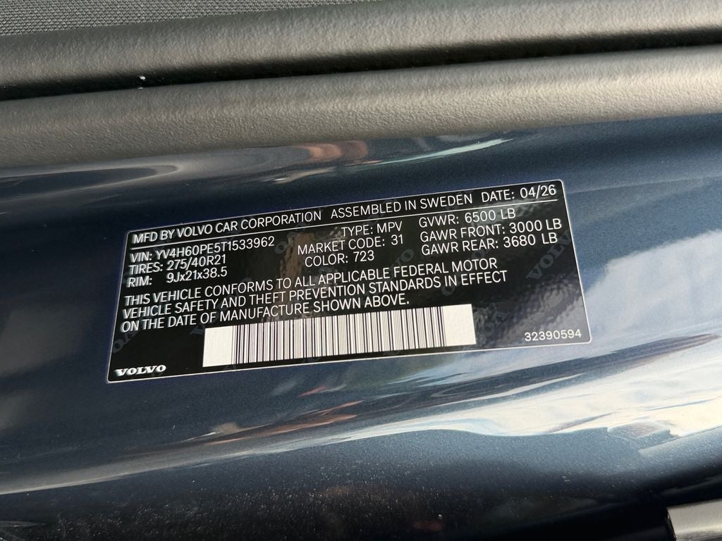 2026 Volvo XC90 Plug-In Hybrid T8 Plus 7 Passenger