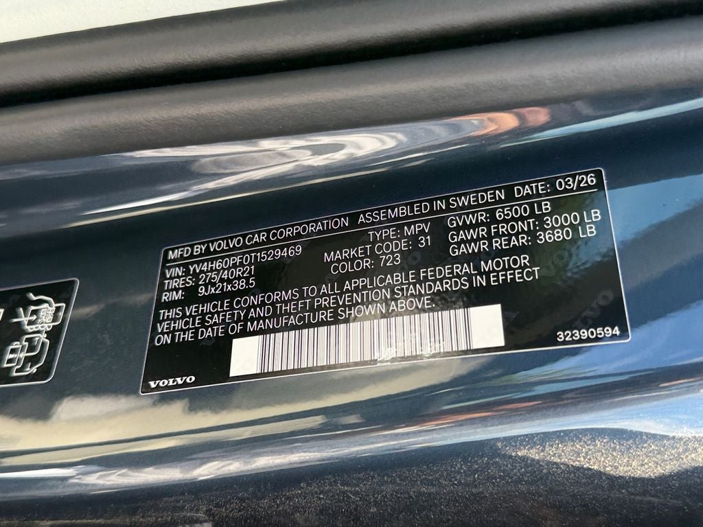 2026 Volvo XC90 Plug-In Hybrid T8 Ultra 7 Passenger