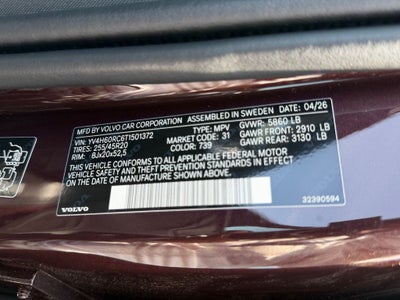 2026 Volvo XC60 Plug-In Hybrid T8 Plus