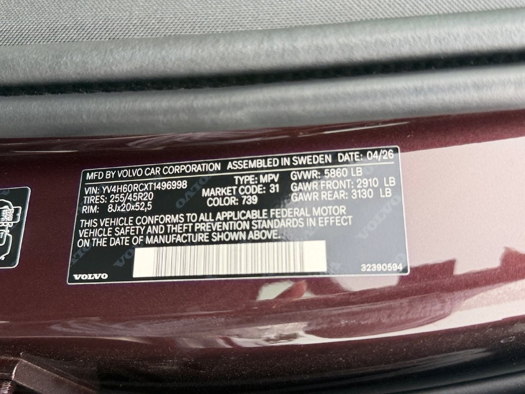 2026 Volvo XC60 Plug-In Hybrid T8 Plus