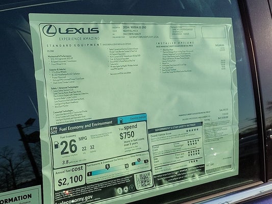 2024 Lexus ES 350 in Silver Spring, MD - DARCARS Automotive Group