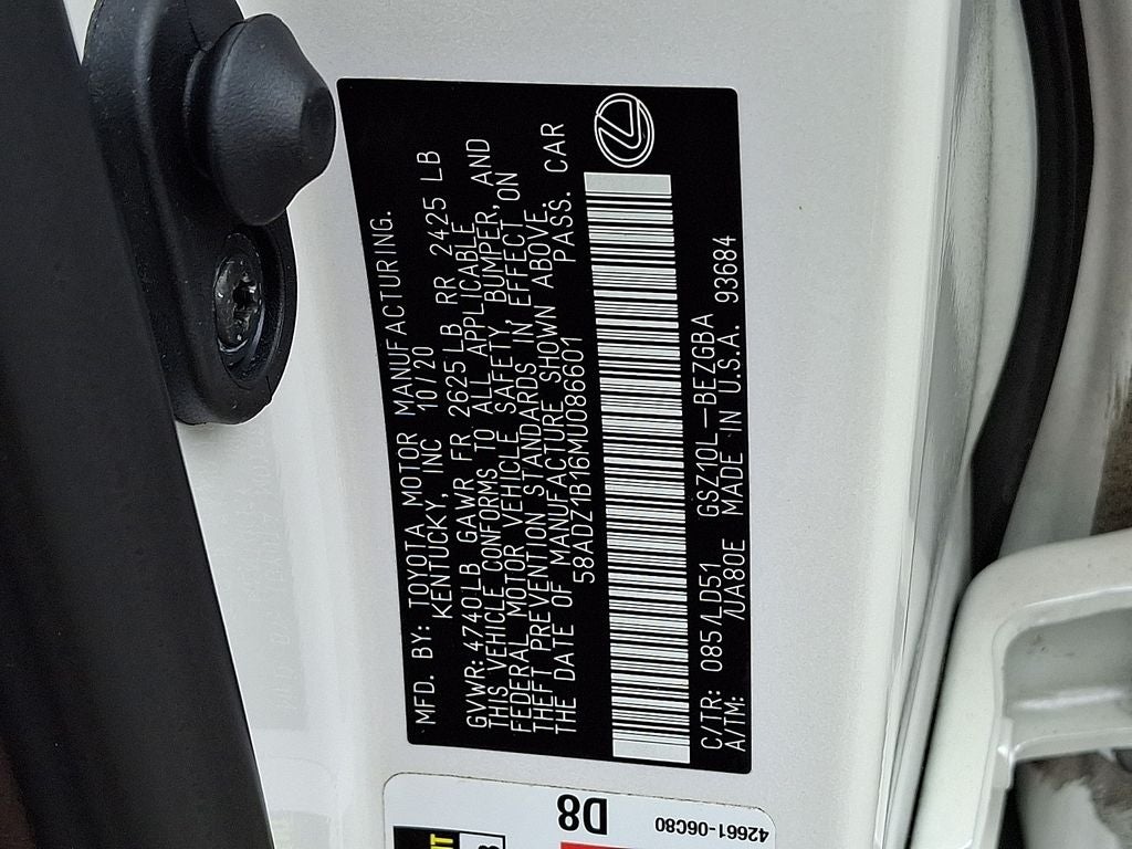 2021 Lexus ES 350 350 w/Navigation
