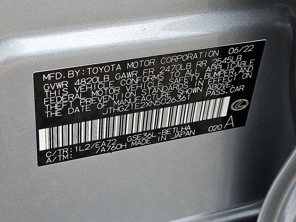 2022 Lexus IS 350 F SPORT F SPORT AWD