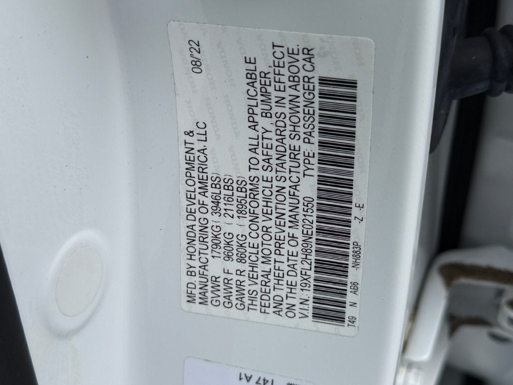 2022 Honda Civic Sport