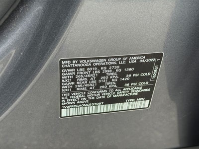 2022 Volkswagen Atlas 3.6L V6 SEL Premium R-Line