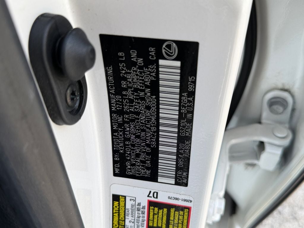 2021 Lexus ES 350 350
