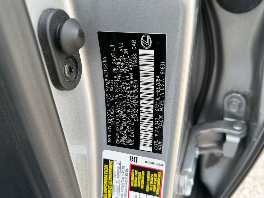 2022 Lexus ES 350 350