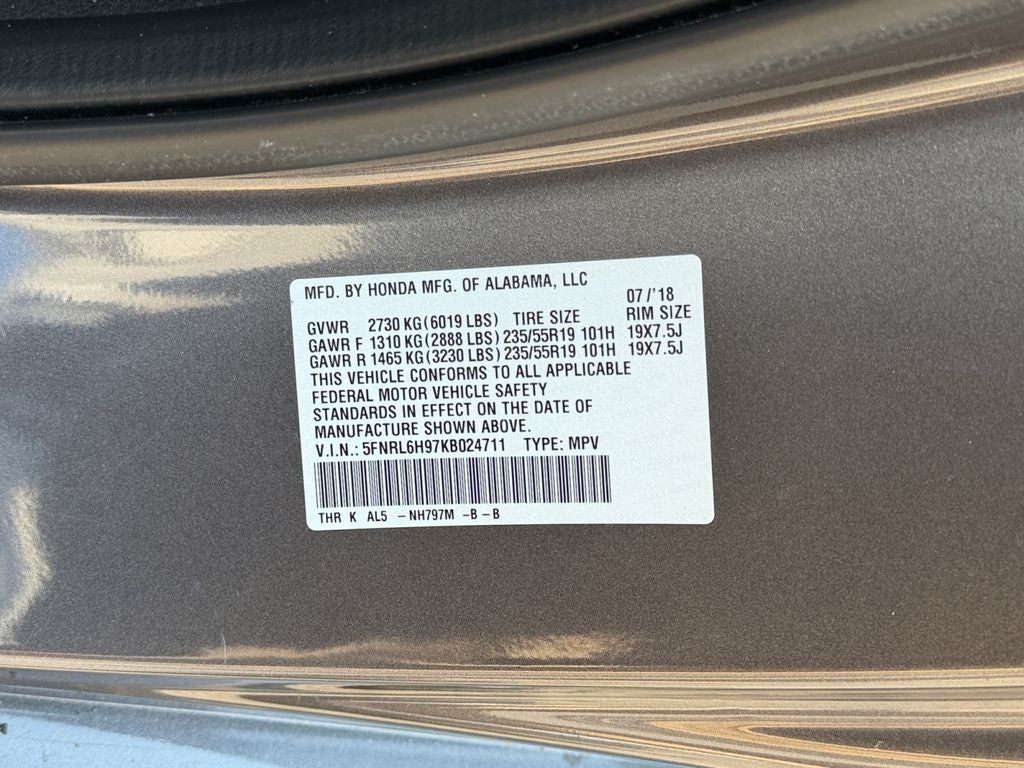 2019 Honda Odyssey Elite