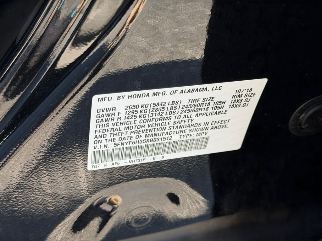2019 Honda Pilot EX
