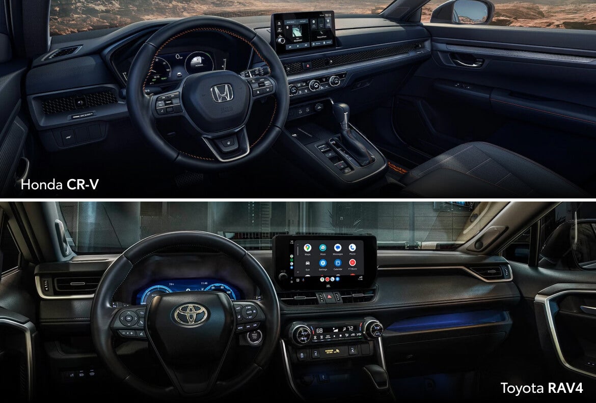 Explore the RAV4 Hybrid vs. CR-V Hybrid Interior