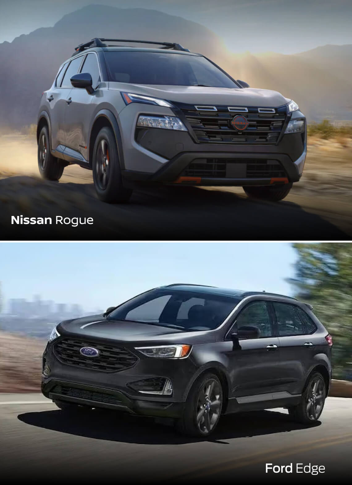 Ford Edge vs. Nissan Rogue Specs: Power and Performance