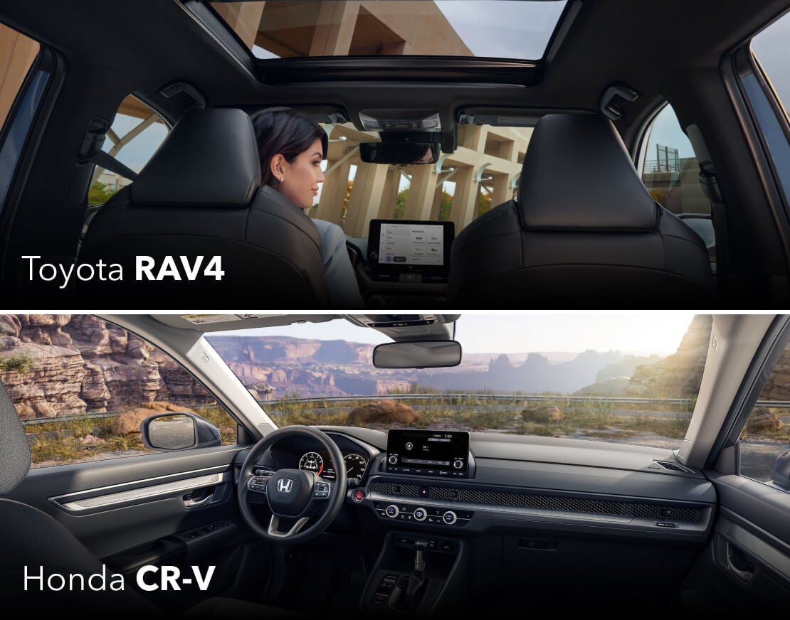 Explore the RAV4 Hybrid vs. CR-V Hybrid Interior